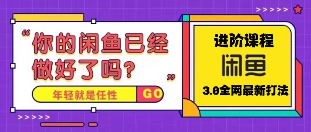 火爆全网的咸鱼玩法进阶课程，单号日入1K的咸鱼进阶课程-乐优网创