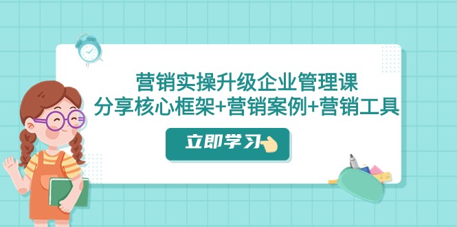 营销实操升级·企业管理课：分享核心框架+营销案例+营销工具（课程+文档）-乐优网创