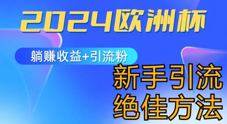 2024欧洲杯风口的玩法及实现收益躺赚+引流粉丝的方法，新手小白绝佳项目【揭秘】-乐优网创