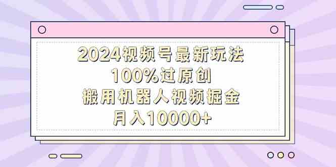 （9151期）2024视频号最新玩法，100%过原创，搬用机器人视频掘金，月入10000+-乐优网创