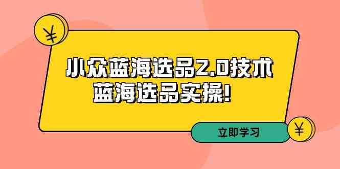 （9189期）拼多多培训第33期：小众蓝海选品2.0技术-蓝海选品实操！-乐优网创