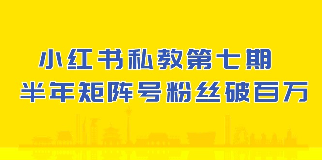 (10650期）小红书-私教第七期，小红书90天涨粉18w，1周涨粉破万 半年矩阵号粉丝破百万-乐优网创