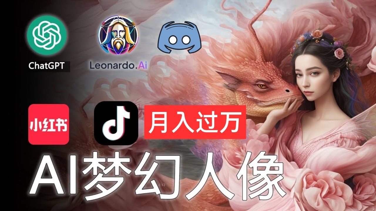 AI摄影梦幻人像：零基础也能月入过万的秘密-乐优网创