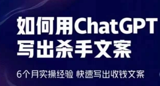 如何用ChatGPT写出杀手文案，6个月实操经验，快速写出收钱文案-乐优网创