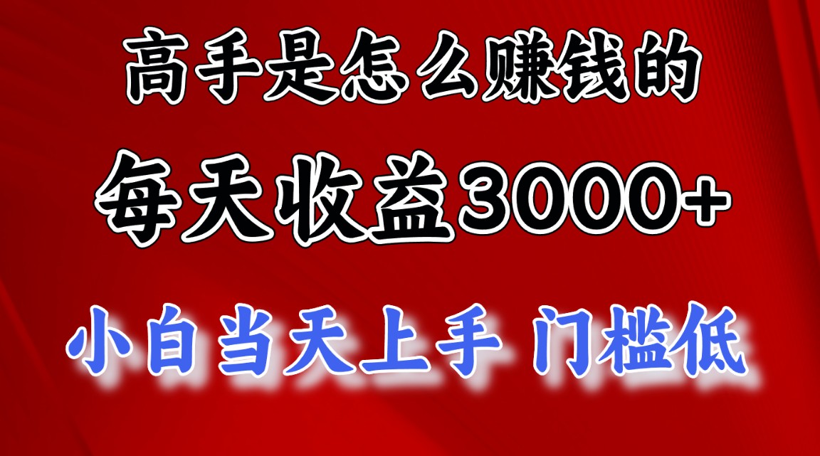 （10436期）高手是怎么赚钱的，一天收益3000+ 这是穷人逆风翻盘的一个项目，非常稳…-乐优网创