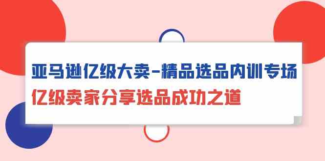 （10034期）亚马逊亿级大卖-精品选品内训专场，亿级卖家分享选品成功之道-乐优网创