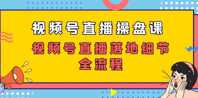 视频号直播操盘课，视频号直播落地细节全流程（27节课）-乐优网创