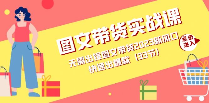 图文带货实战课：无需出镜图文带货2023新风口，快速出爆款（33节）-乐优网创