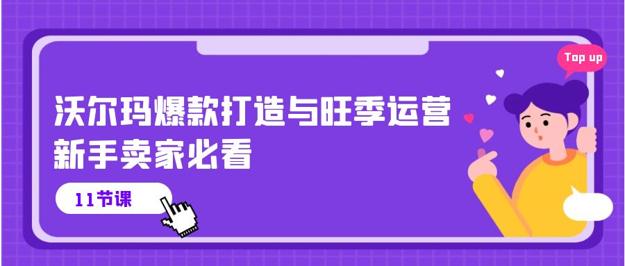 （10660期）沃尔玛 爆款打造与旺季运营，新手卖家必看（11节视频课）-乐优网创