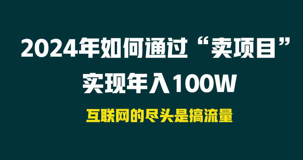 （9147期） 2024年如何通过“卖项目”实现年入100W-乐优网创