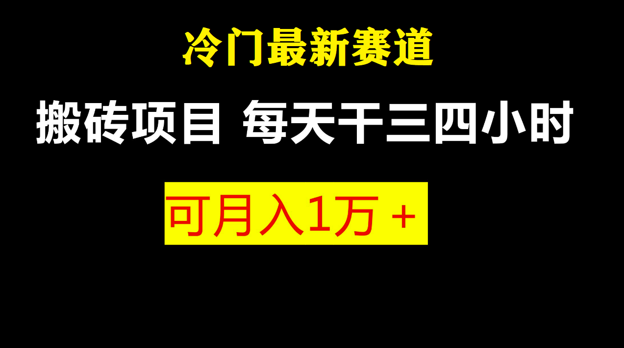 最新冷门游戏搬砖项目，零基础也能玩（附教程+软件）-乐优网创