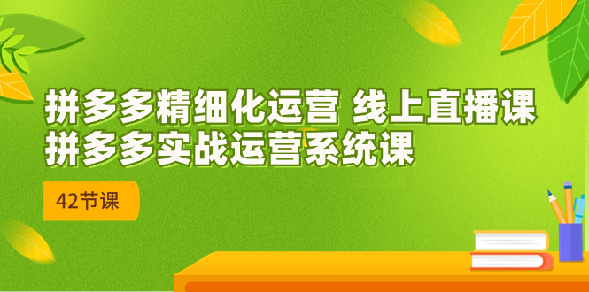 2023年8月新课-拼多多精细化运营 线上直播课：拼多多实战运营系统课-42节-乐优网创