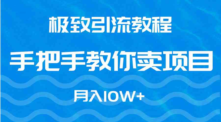 （9265期）极致引流教程，手把手教你卖项目，月入10W+-乐优网创