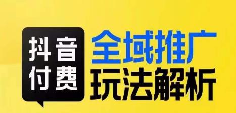 抖音付费全域推广玩法解析，抓住平台红利，小付费撬动大流量-乐优网创