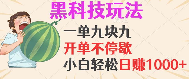 （13046期）黑科技玩法，一单利润9.9，一天轻松100单，日赚1000＋的项目，小白看完…-乐优网创